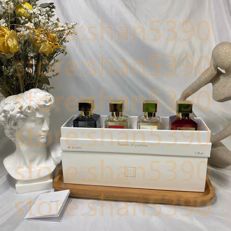 Luxuries designer Bac arat Perfume 70ml Mai son 540Rouge 30ml 4pcs set Extrait Eau De Parfum Paris Oud La Rose Fragrance Man Woman Cologne Spray