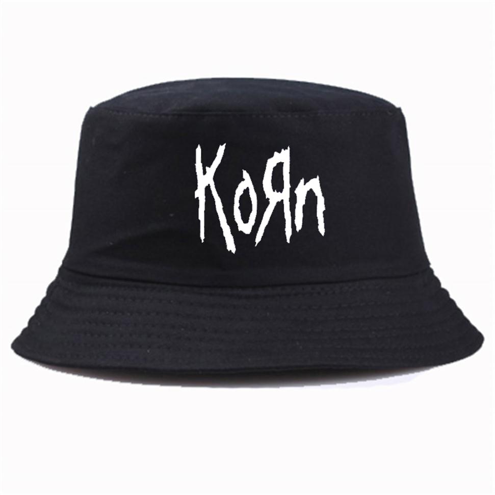 

Summer style Korn Metal Rock band printing bucket hat Unisex Panama harajuku pop Basin cap280m, Red