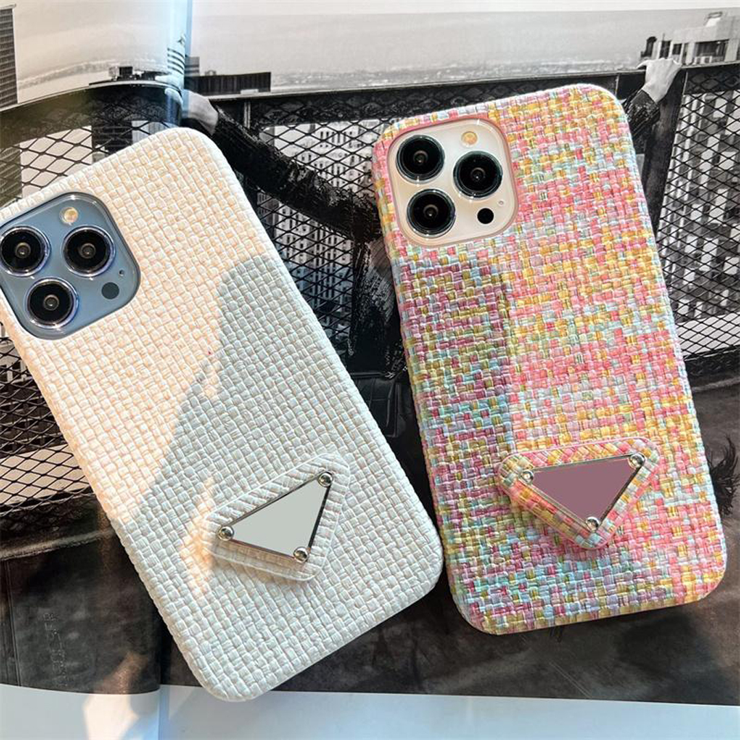 

Fashion Luxury Designer Phone Cases For Iphone 14 13 12 11 pro max case Weave Phonecase iphonecases designers, P2