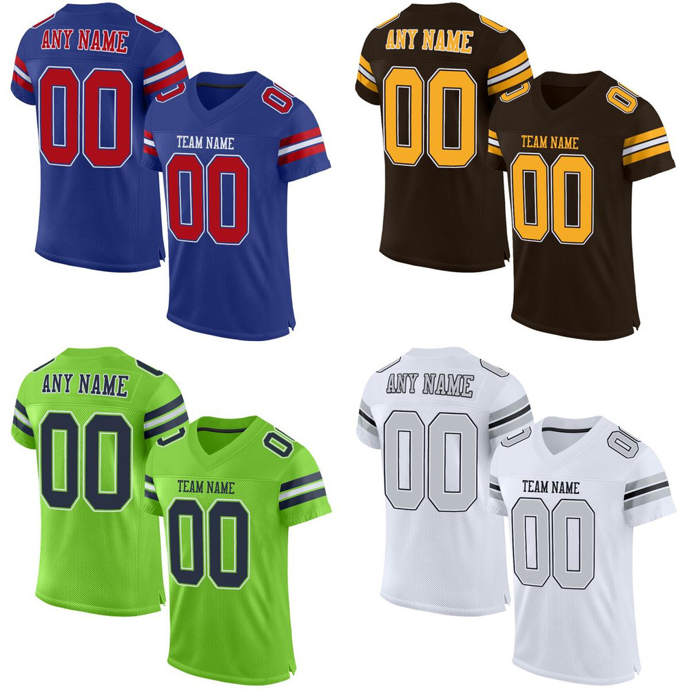 2022 Customized american football Jersey Sew Team Name/Number Own Design Breathable Mesh Cool Soft V-neck Shirts for Male/Lady/Child Any Color so-image-800940562