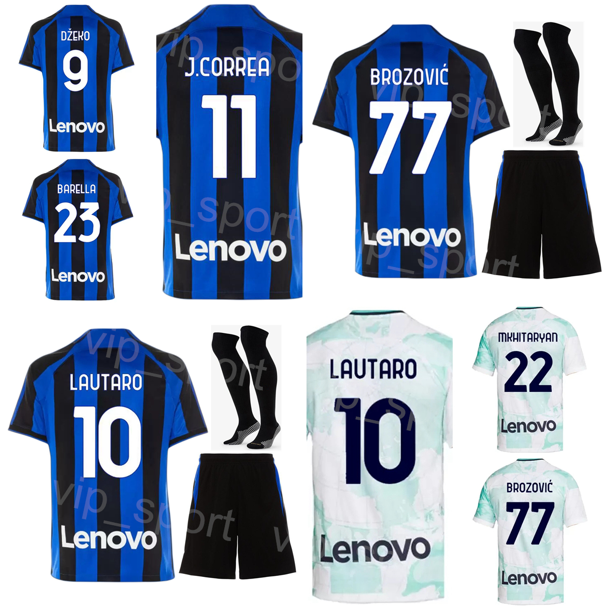 

22-23 Men Youth Club 23 BARELLA Soccer Jersey Set 11 CORREA 9 DZEKO 37 SKRINIAR 20 CALHANOGLU 6 DE VRIJ 10 LAUTARO 77 BROZOVIC Football Shirt Kits For Sport Fans GuoMi
