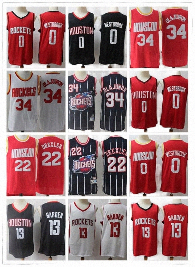 

Basketball Jerseys Basketball Jerseys basketball Jerseys Houston''Rockets''MEN Jersey Hakeem 34 Olajuwon Clyde 13 James Harden Russell Westbrook 22 D U9Ca#, Color