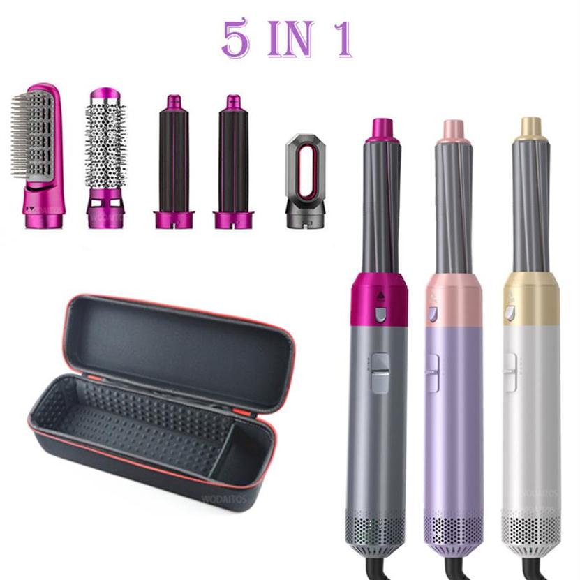 

Hir Trap Electric Hair Dryer 5 In 1 Hair Comb Negative Ion Straightener Brush Blow Dryer Air Detachable Wrap Curling Wand Brush 223061212S