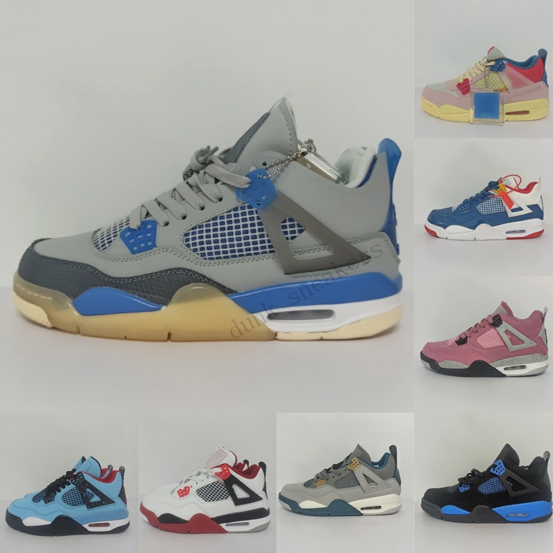 

Jumpman 4 4s Shoes For Men Women Military Black University Blue Thunder Sail Red Messy Room Craft XSB Bred Size 36-47 Sneaker Fitness