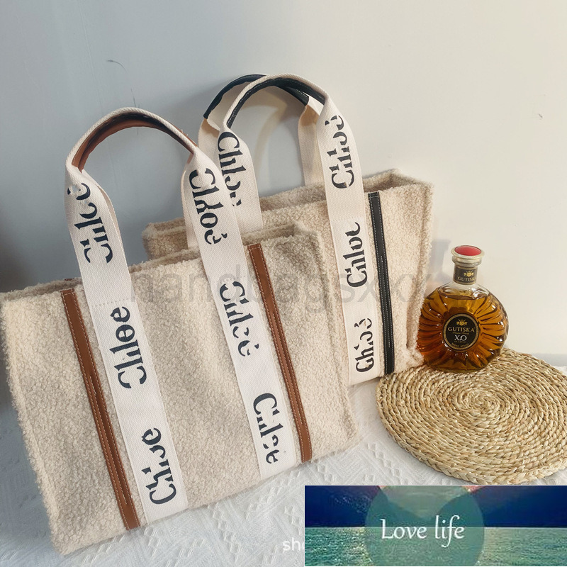 

Winter New Plush Tote Bag Lamb Wool Portable Shoulder Furry Women Quality Latest Style, As pic