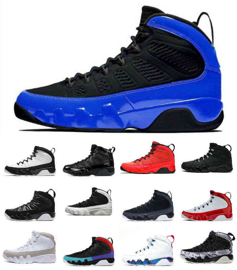 

Slippers TOP Quality Mens 9 Basketball Shoes Cool Grey World Dream Bred Gym Red University Gold Silver Glitter 9s OG Racer Pearl Blue Snakeskin Black Cat Mens Trainers, J906