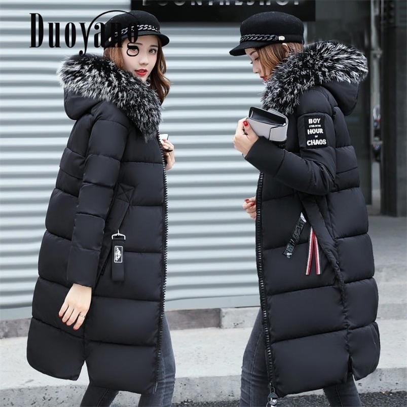 

Women' Down Parkas Woman Down Jackets Winter Coats Fashion Long Slim Solid Jackets Women Parkas Zip Fur Collar Women Clothes 220909, Pink