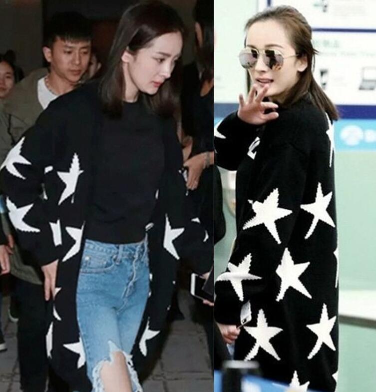 

NEW Women's Sweaters Cardigan fashion casual wool Knitwear Women Medium and long designer Sweaters, Black