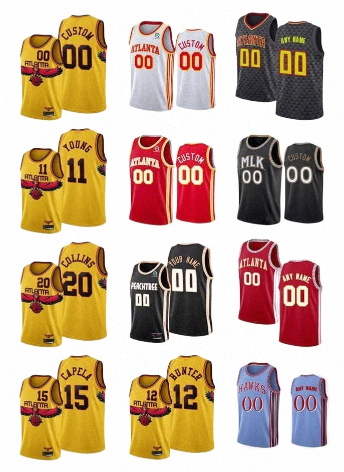 

Basketball Jerseys 75th Custom Atlanta''Hawks''MEN Women Youth 20 John Collins Trae 11 Young 15 Clint Capela 12 De'Andre Hunter Basketball Jerseys z6Yx#, Color