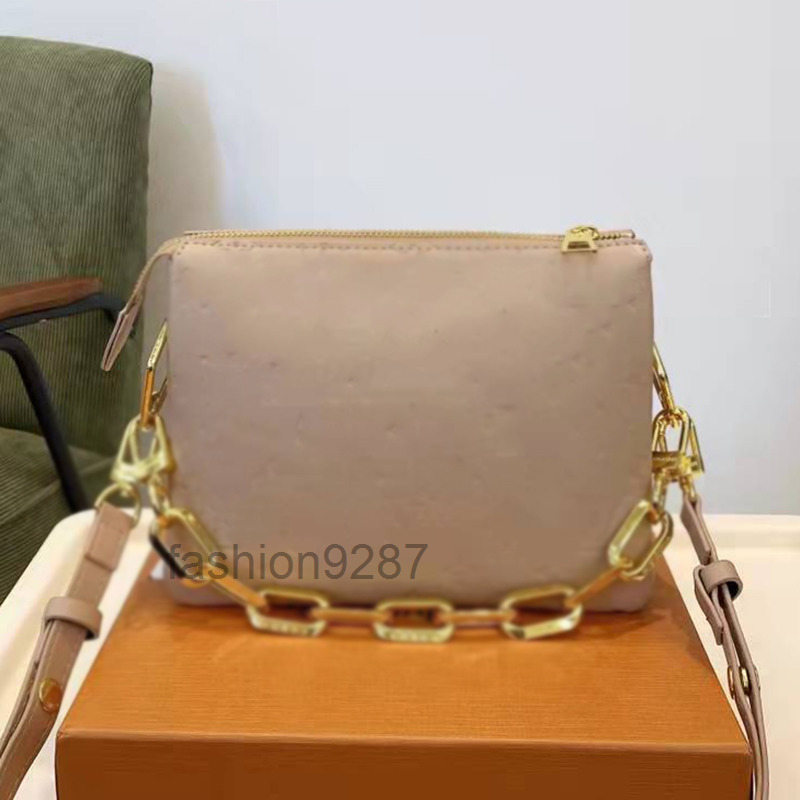 

designer bags Women Coussin Messenger Bag Luxurys Bags Paris Brand Sequins Glitter Embossed Leather Crossbody Handbags Lady Big Chain, Silver sequins