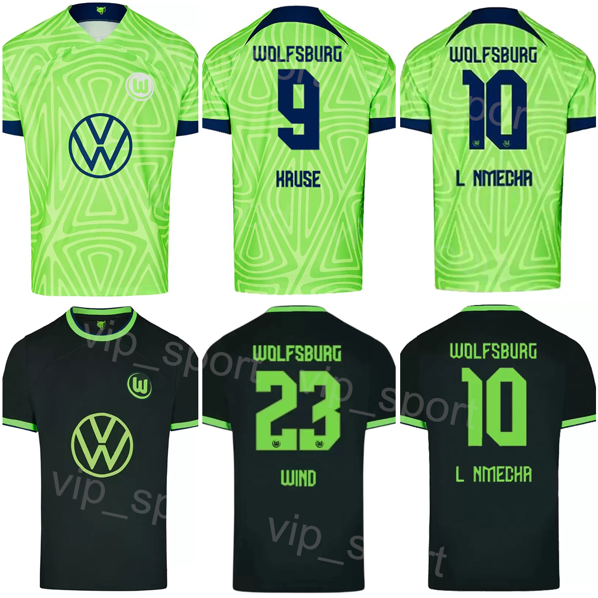 

22-23 Club VfL Wolfsburg Soccer Jersey NMECHA GUILAVOGUI VAN DE VEN LACROIX CASTEELS ARNOLD BORNAUW BAKU MARMOUSH SVANBERG KRUSE Football Shirt Kits For Sport Fans, Green