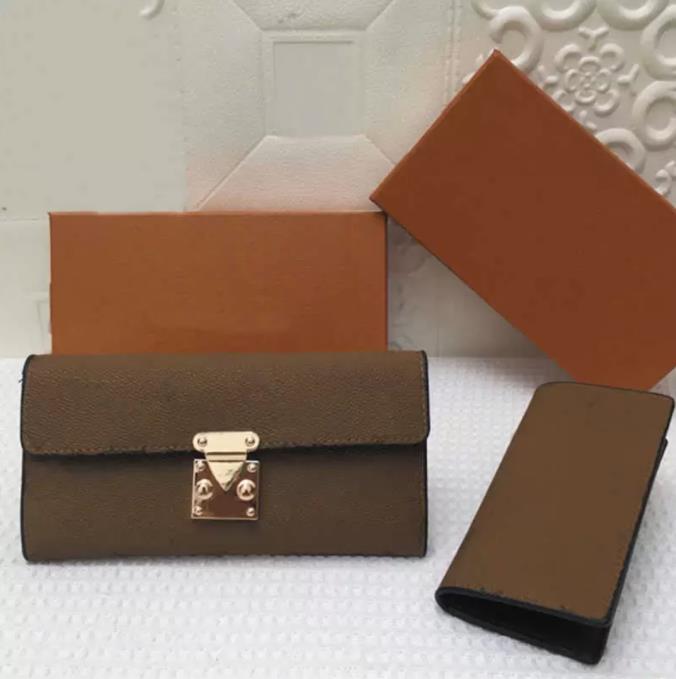 

Luxurys designer Wallets Folded Sanke Wallet Purses Tiger Long Mens Fold Card Holder Womens Passport Holder Bee Wolf Purse Photo Pouch, Brown plaid