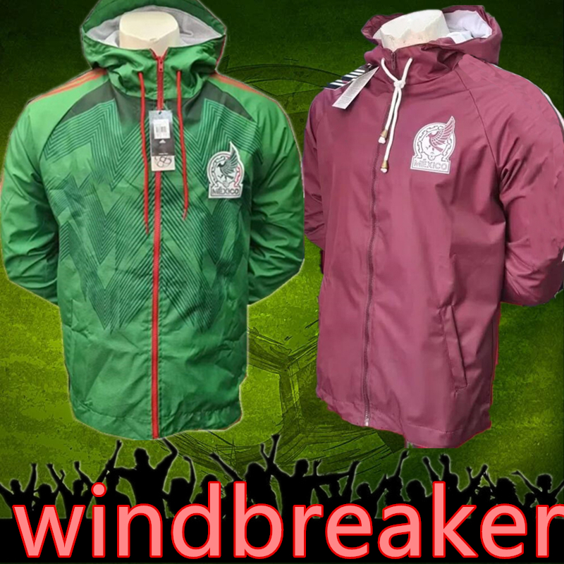 

2022 2023 windbreaker Mexico jacket Soccer Jersey Tracksuits uniform green National Copa America 22 23 CHICHARITO LOZANO GUARDADO CARLOS VELA RAUL Football Shirts, Away patch