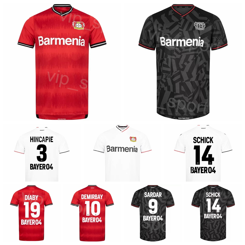 

04 Bayer Leverkusen Soccer Jerseys 2022-23 ARANGUIZ DIABY SCHICK TAH FRIMPONG TAPSOBA HINCAPIE AZMOUN PALACIOS HLOZEK DEMIRBAY Football Shirt Kits Black Red White