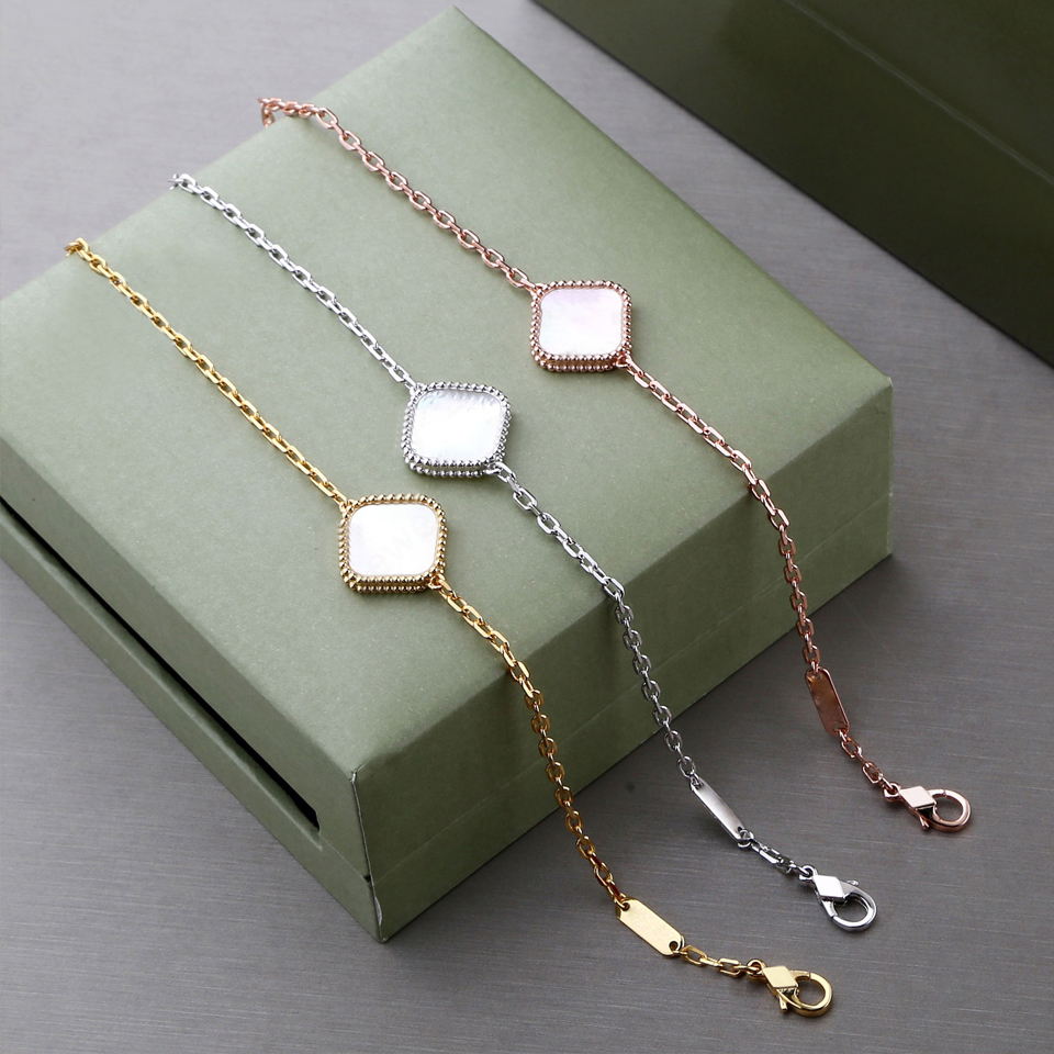 Clover Bracelet Cleef Bracelet Gold Chain Bangle For Woman Links Braclets Armband Tennis Bangles Chains Braclet Pulsera Bracciale Bracciali Braccial