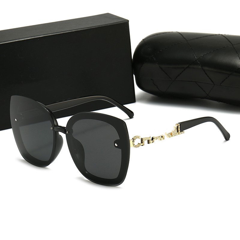 

Designer Sunglasses For Men and Women Luxury Sun Glasses Classic Vintage Frameless Brand Retro Polarized Fashion Goggle Driving Eyeglasses 5 Colors With Box