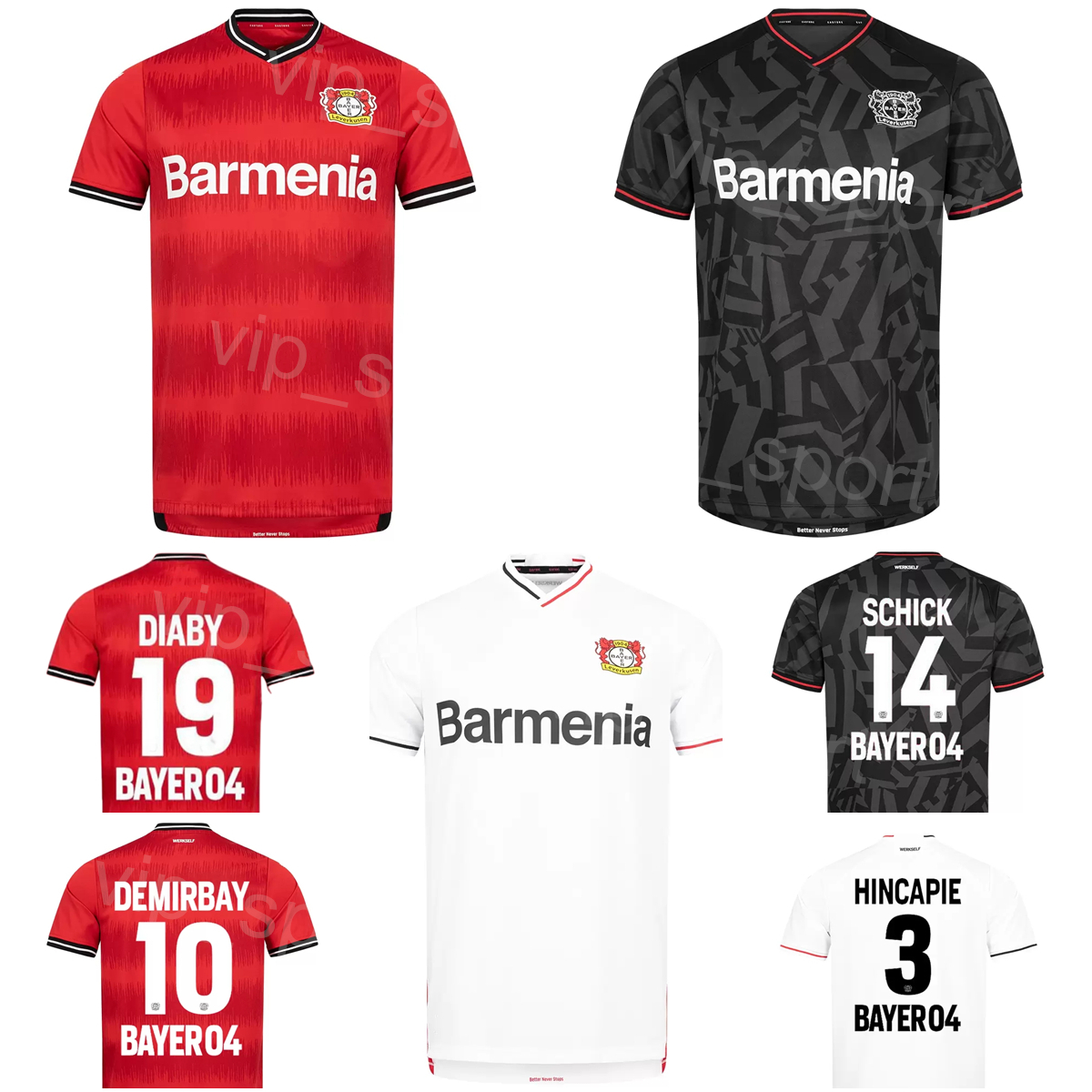 

04 Bayer Leverkusen Soccer 5 Mitchel Bakker Jerseys 27 Florian Wirtz 1 Lukas Hradecky 20 Charles Aranguiz 14 Patrik Schick 19 Moussa Diaby, With patch