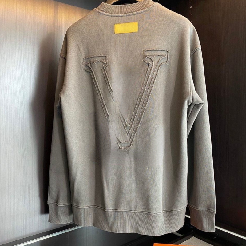 

Mens hoodie Sweatshirt 1v Designer Sweater Luxury Brand Embroidered Long Sleeve tshirt men women Pullover Coat Pure Cotton Sweaters, Black