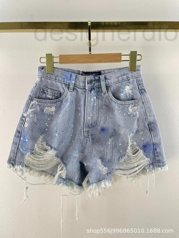 

Women' Jeans designer wear Nanyou quality summer 2022 SMF home cross hand painted denim shorts women' Korean version show thin women, 2# packing bag