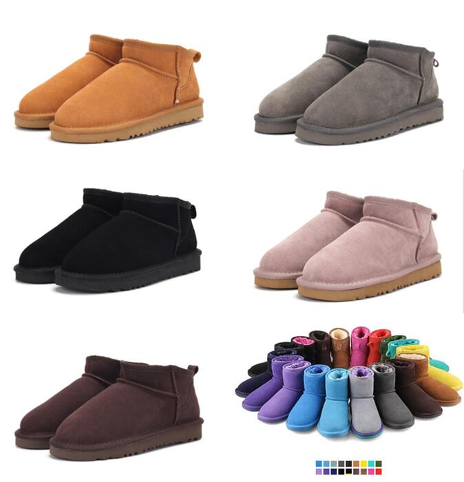 

Girl women Mini snow boots Australia Sheepskin Short Ankle U5854 Soft comfortable keep warm Boot with card dustbag Beautiful gift, Original logo