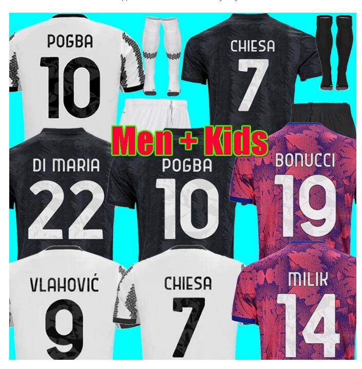

juventus POGBA VLAHOVIC CHIESA 22 23 soccer jersey DI MARIA LOCATELLI MORATA football shirt DE LIGT KEAN Camiseta futbol 22 23 maillot foot