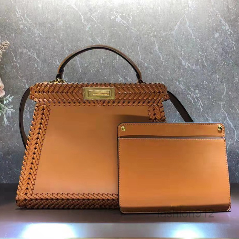 

Evening Bags Women Tote Handbag High Quality Crossbody Bags Fashion Shoulder Handbags Hand Woven Leather Package Iconic Twist Locks Two Com, Customize