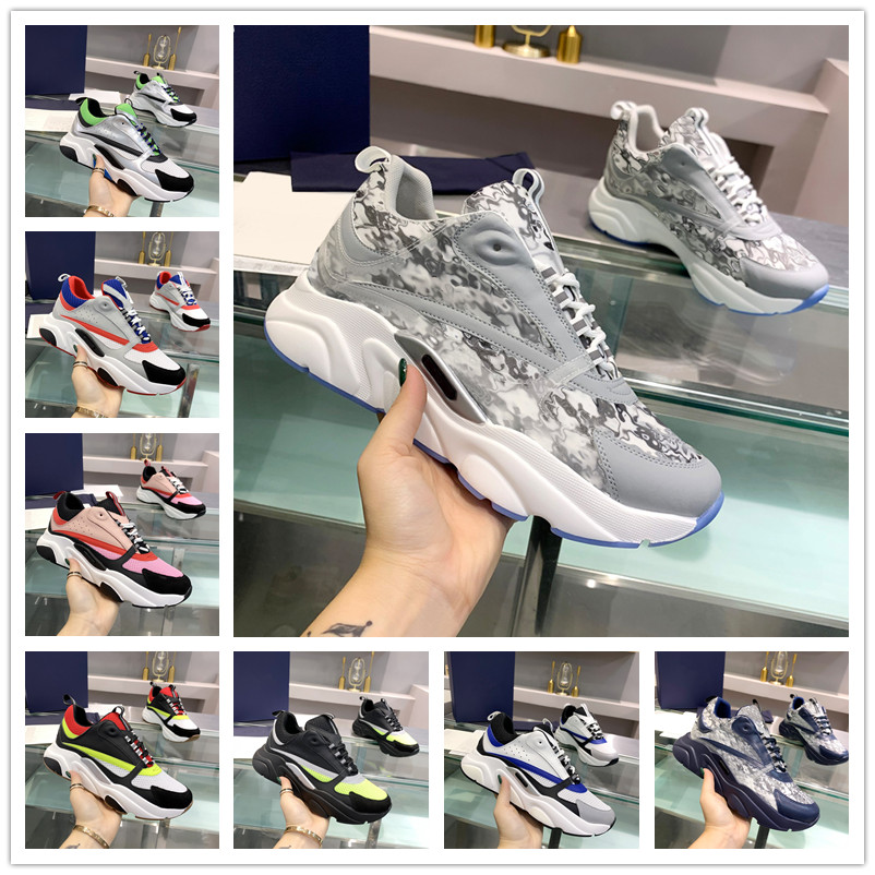 

Designer Luxurys Casual Shoes B22 Leather Calfskin Outdoor Sneakers Trainers Reflective Black White Technical Mesh Vintage Chunky For Men Women size 36-45 with box, Customize