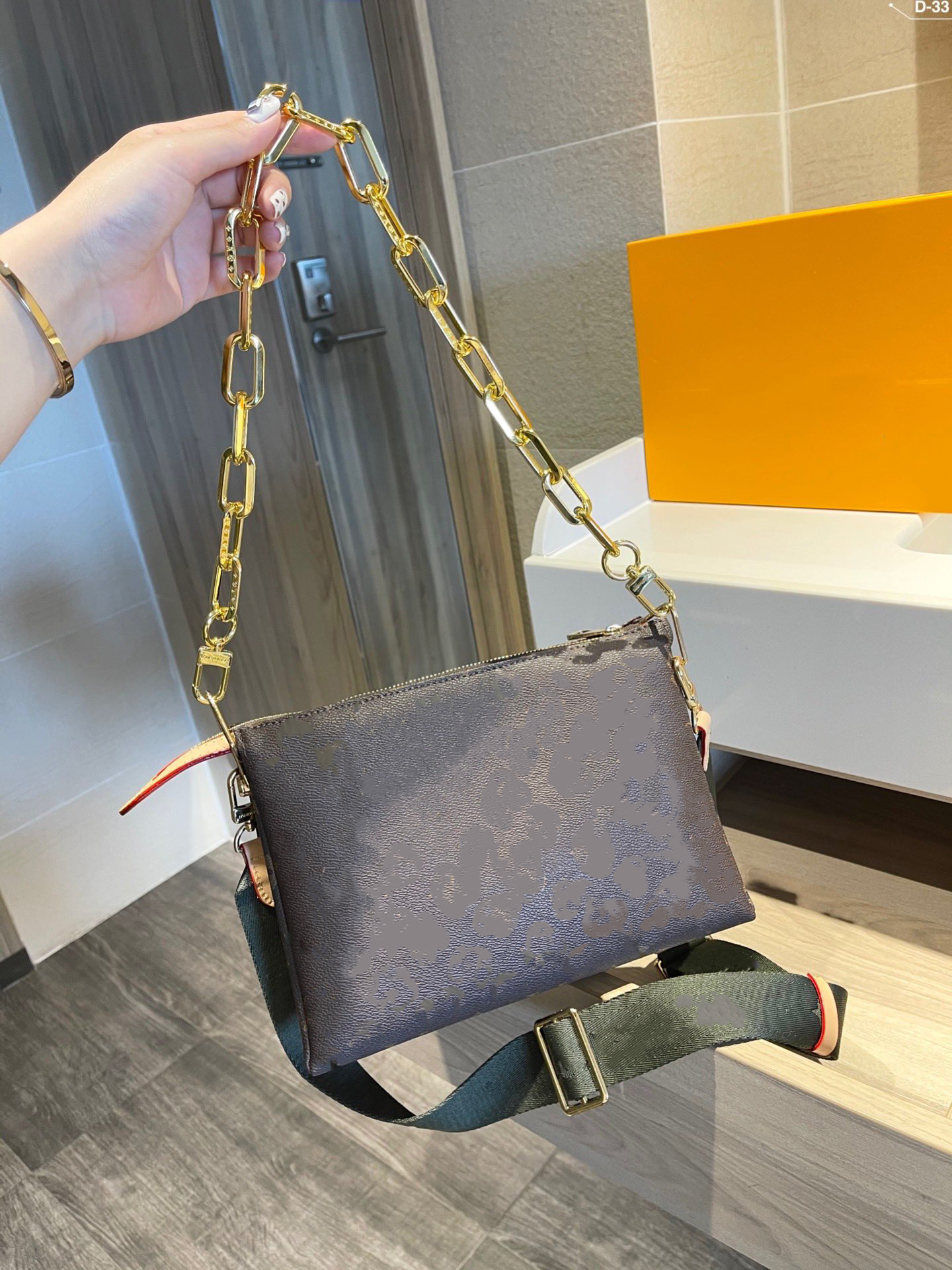 

Designer bag new one-shoulder diagonal fashion all-match three-layer bag wash wallet folding box ladies handbag, Brown
