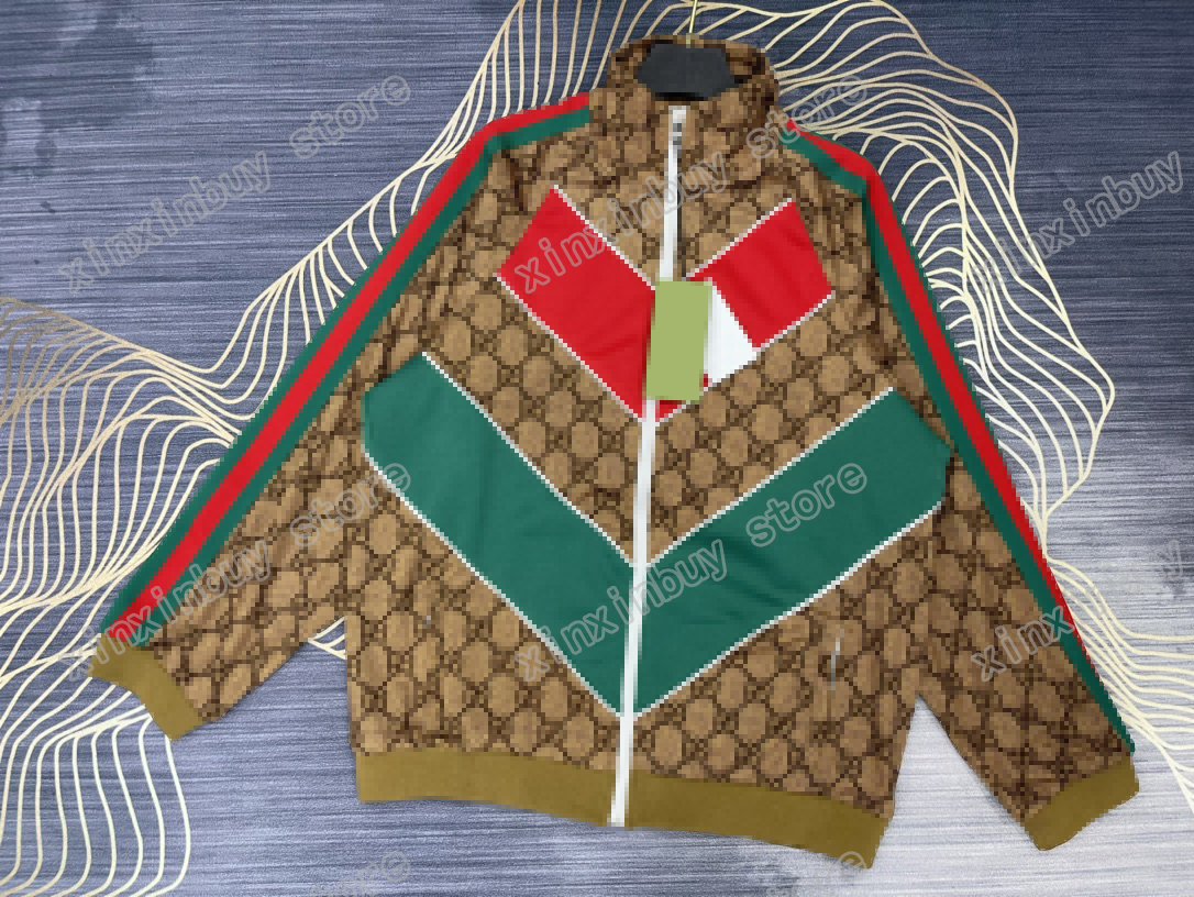 

xinxinbuy Men designers coats set Double letter print streetwear Outerwear long sleeve Windbreaker green XS-L, 02