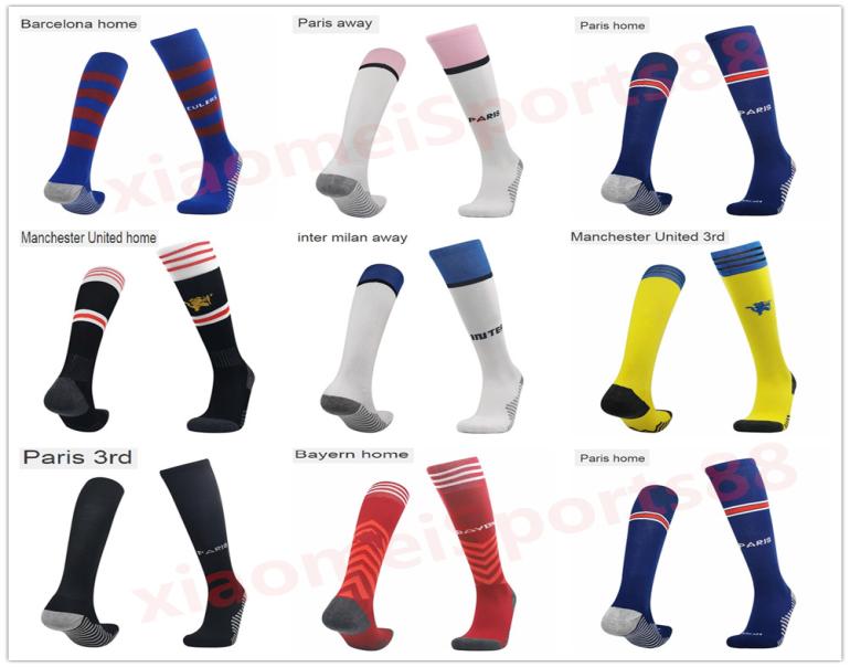 

man Adult Kids club 2021 2022 Soccer socks 21 22 utd HAZARD MBAPPE Knee river plate High Thick football Sports wear, Li wu pu ke chang