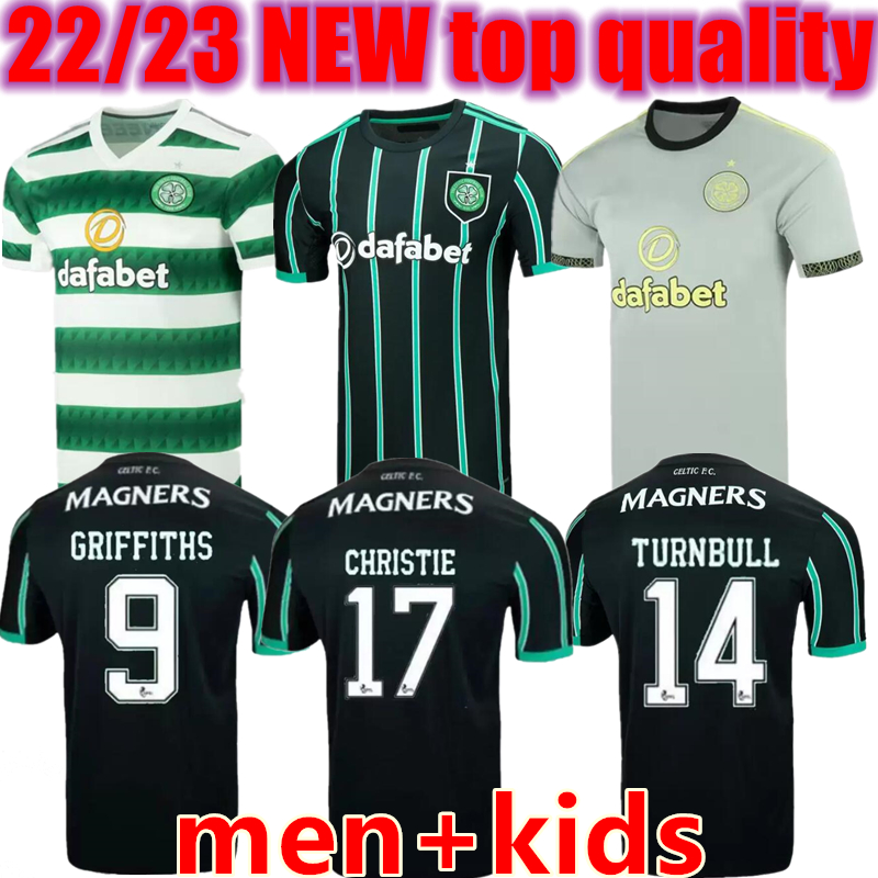 

22 23 Celtic away home soccer jersey KYOGO JOTA AJETI 2022 2023 Mens Kids ABADA MCGREGOR TURNBULL STARFELT CARTER-VICKERS THIRD BABY JUNIOR INFANT football shirt kit, 3rd