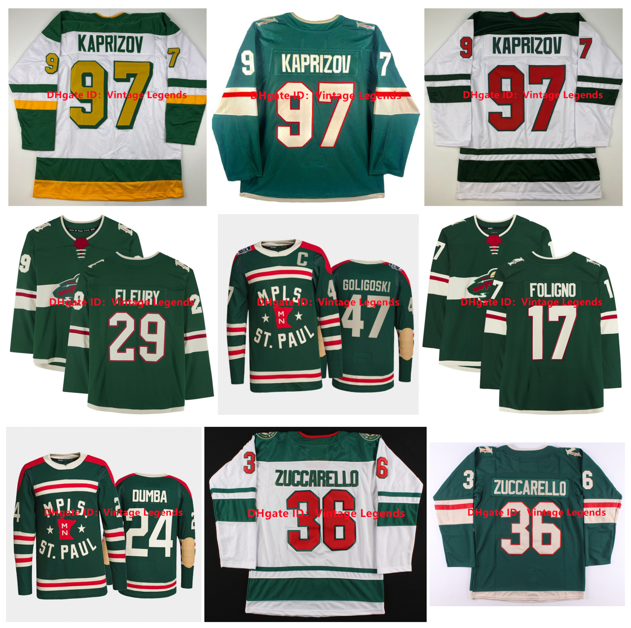 

Kirill Kaprizov Hockey Jersey Wild Marc Andre Fleury Joel Eriksson Ek Matt Dumba Jared Spurgeon Mats Zuccarello Marcus Foligno Frederick Gaudreau Matt Boldy Dumba, Women size s m l xl xxl