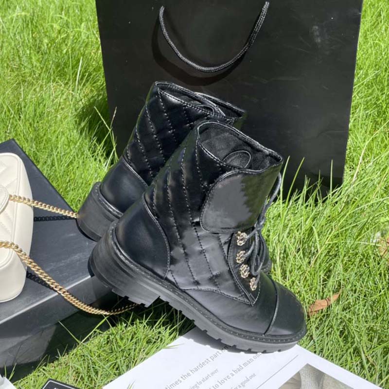

2023 OG Designer Boots Land Boots Martin Timber Cowboy Snow Crafted Black Leather Luxury High Heel Ankle For Australia Women Booties, #8