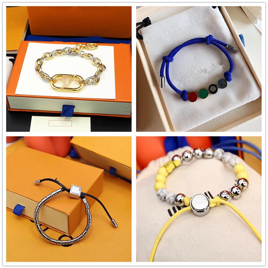 

2022 FF PARADISE MONOGRAM Titanium steel Bracelets Fashion Link Chain Light Luxury Gold Charm Bracelet For Men Women Jewelry Party Coup282Q