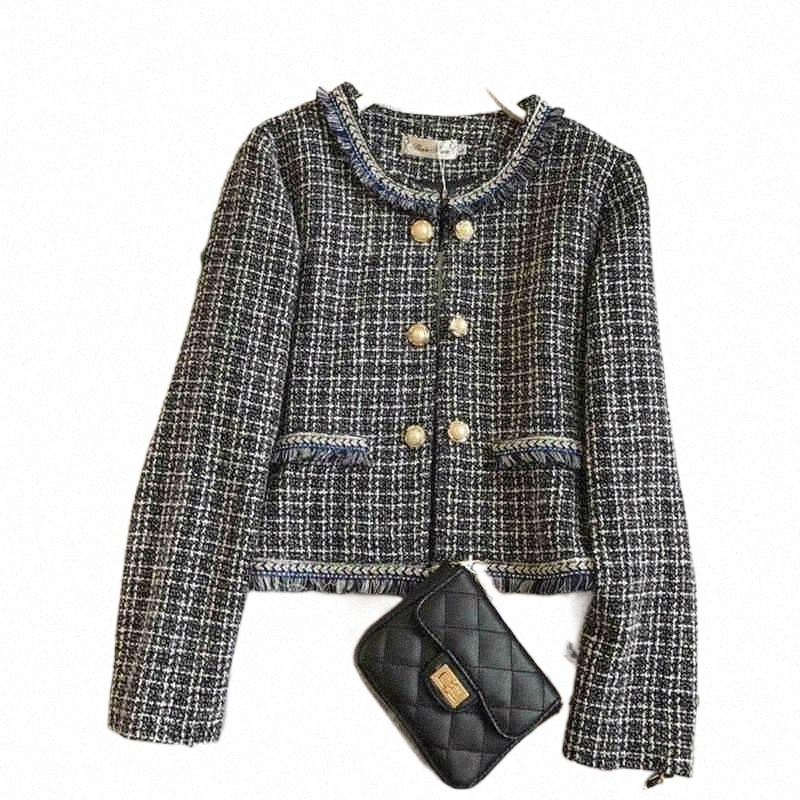 

Women's Suits & Blazers women's Suits & Blazers Autumn Women Fashion Weave Tassel Short Suit Jacket Slim Patchwork Tweed Jackets Long Sleeve Outerwear H420Women's N2mz#, Black