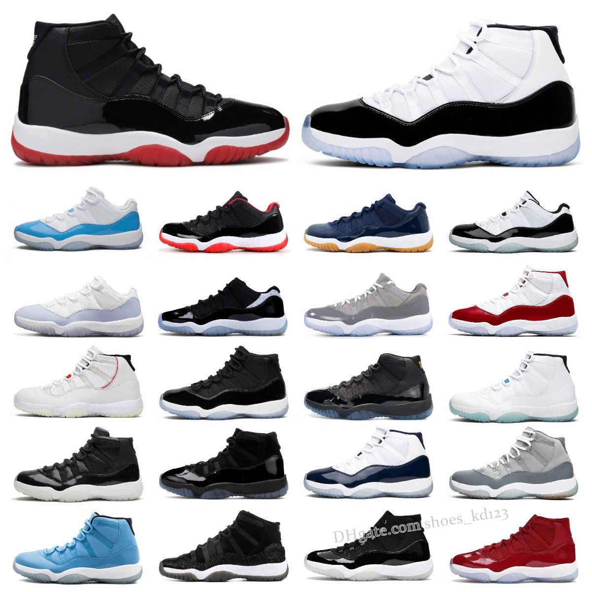 

11 11s Basketball Shoes Man Woman Mens Sneakers Space Jam Cap and Gown High Concord Platinum Tint Barons Legend Blue 25th Anniversary Low White Bred Men women Trainers, Bubble column