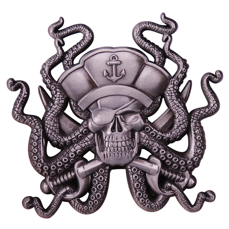 

Other Fashion Accessories Pirate Octopus Monster with Hat and Sword Enamel Pin Vintage Badge Backpack Decoration Jewelry