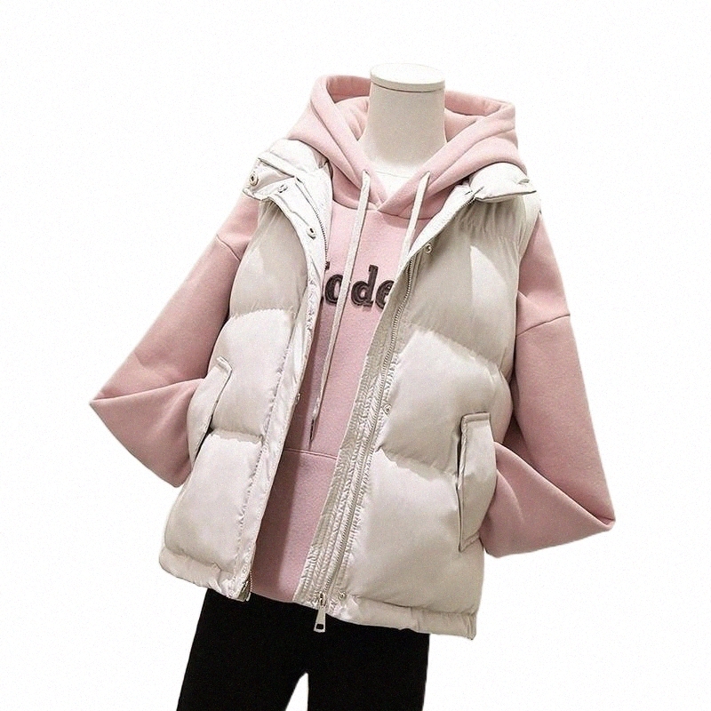 

Women's Vests zqlz 2020 New Fashion Cotton Vest Women Zipper Casual Beige Sleeveless Outwear Mujer Warm Jacket Black Female Vests Top1 51fB#