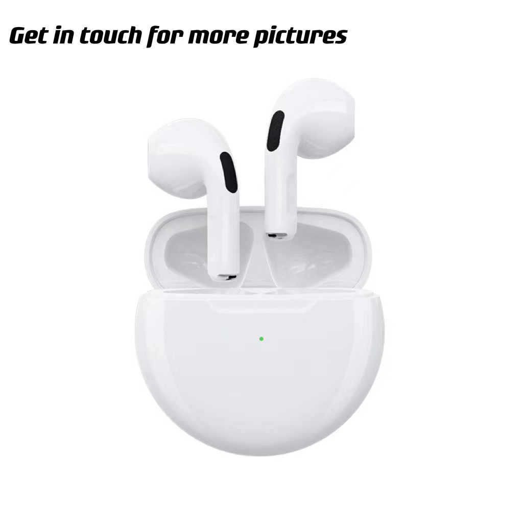 

AirPro 6 TWS Wireless Earphone with Microphone Noise Reduction Bluetooth Sport Headset Pro6 Pro chip Transparent Headsets Renaming GPS Wireless Bluetooths 2 3 4, Mixed color