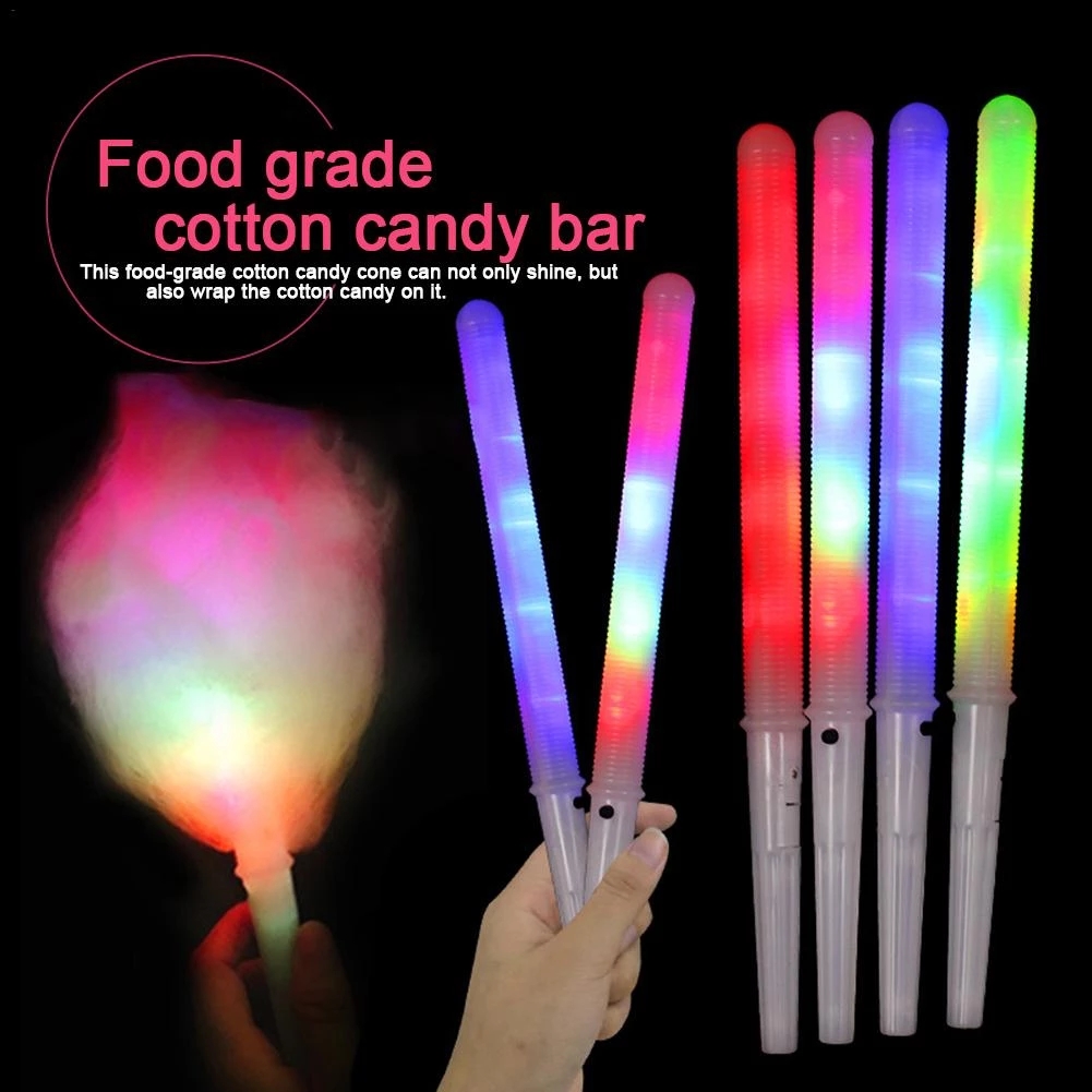 

Halloween Christmas Cotton Candy Light Cones Colorful Glowing Luminous Marshmallow Cone Stick Party Favors Supply Flashing Color