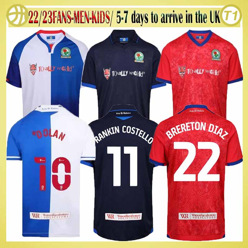 

Blackburn Rovers Soccer Jerseys 2022 2023 Home Away Football shirt Kit ROTHWELL GALLAGHER DOLAN BRERETON