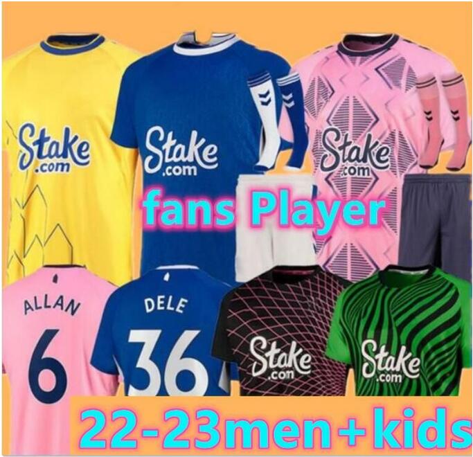 

22 23 GRAY DOUCOURE TOWNSEND GORDON DELE soccer jerseys home 2022 2023 EVERTON CALVERT-LEWIN Y.MINA HOLGATE MYKOLENKO football shirt men kids kit Fans Player version, 22/23 kids