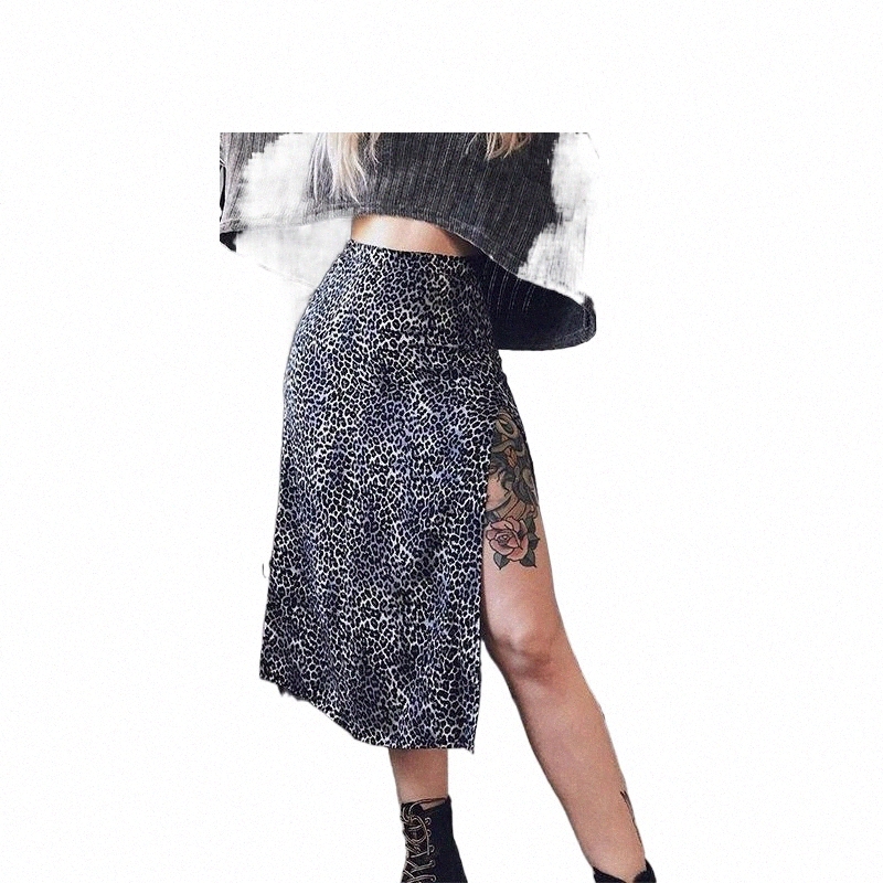 Skirts skirts Sexy Leopard Print Summer Skirt Women Split High Waist Floral Fashion Tight Open Beach Wraps Casual Flower ClothesSkirts 95h1#-image-801392103