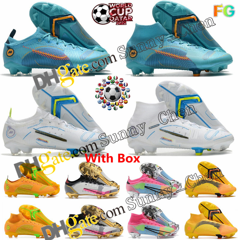 

Mercurial Vapores 14 Elite FG Soccer Shoes CR7 CR110 Chlorine Blue Laser Orange Sapphire White Volt Bright Crimson Metallic Silver Dream Speed Football Boot, Color no. 007