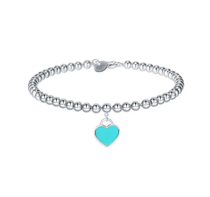 

Charm Bracelets T Family Love bracelet Sterling silver TiffBracelet Red Blue Pink S925 silver enamel designer love luxury bangles cjeweler bijoux for mens womens