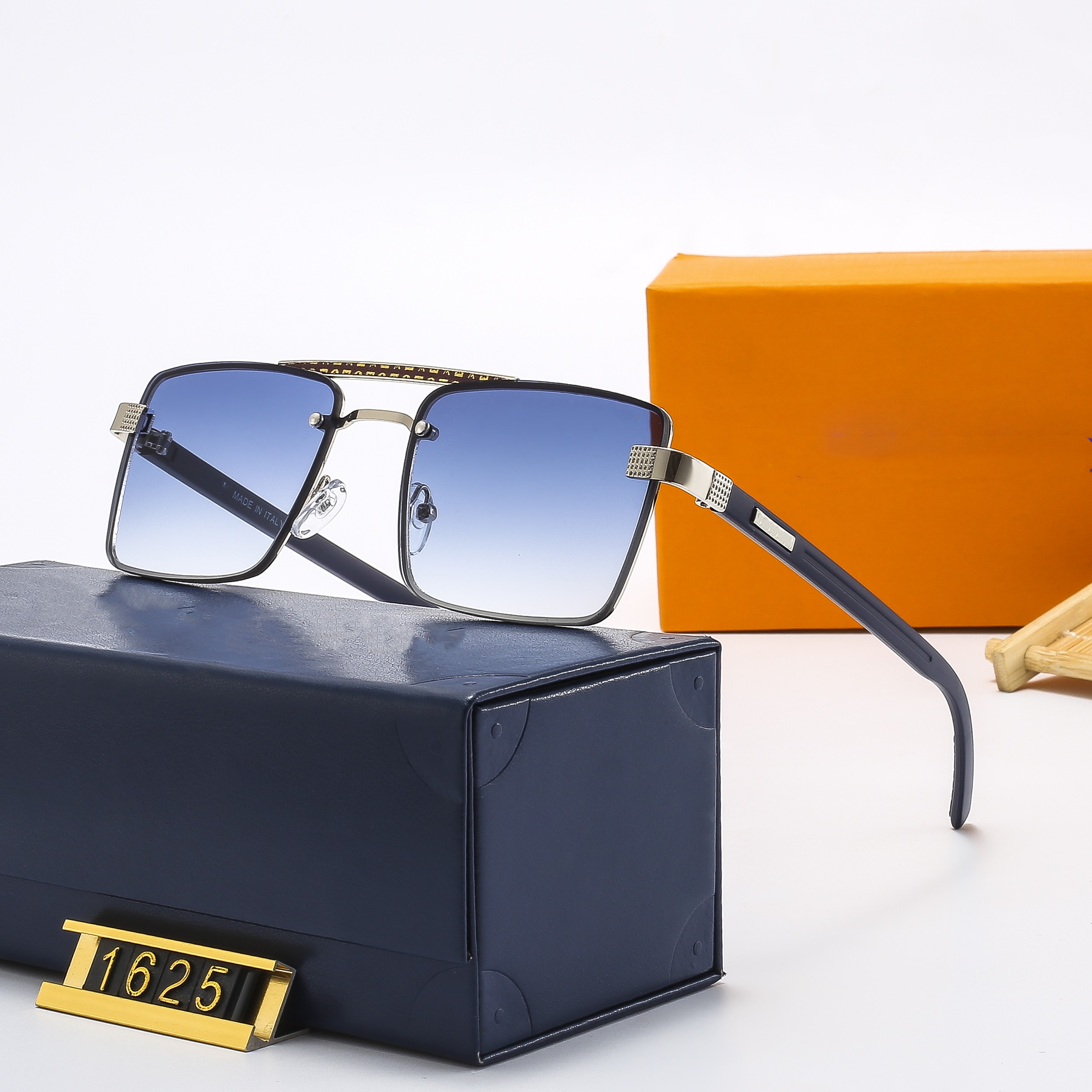 

1625 Top luxury Sunglasses polaroid lens designer womens Mens Adumbral Goggle senior Eyewear For Women eyeglasses frame Vintage Metal Sun Glasses With Box