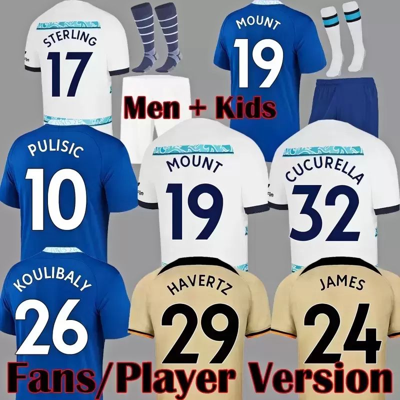 

CFC 22 23 Soccer Jerseys STERLING MOUNT The Blues Football Shirts HAVERTZ PULISIC KANTE WERNER JORGINHO CHILWELL ZIYECH KOVACIC Jersey Men Kids Kit Shirt Uniforms, 21 22 men 3rd