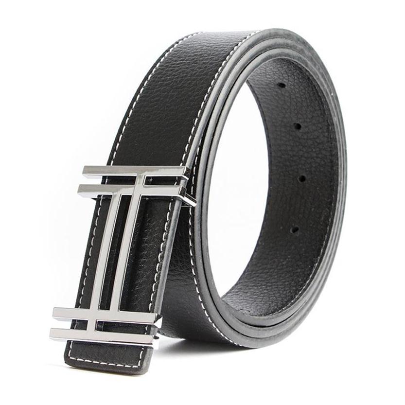 

Belts Luxury Designer Brand Cowhide Letter H Belt Men High Quality Women Genuine Real Leather Dress Strap For Jeans Waistband254g2658, Black