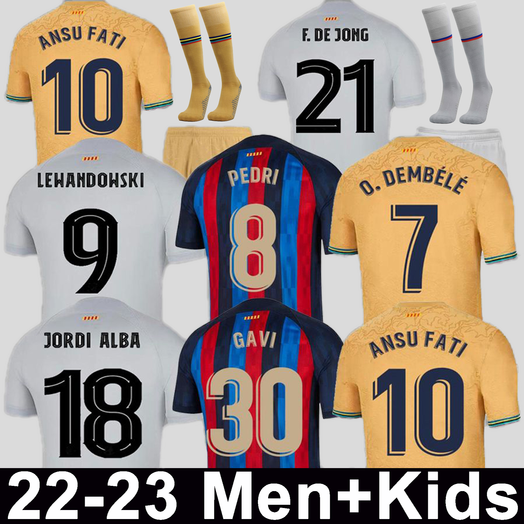 

22 23 PEDRI LEWANDOWSKI soccer jersey GAVI camiseta de futbol FERRAN 2022 2023 FC ANSU FATI RAPHINHA barcelonaS DEST football shirt men kit kids equipments KOUNDE, 22 23 third aldult ucl