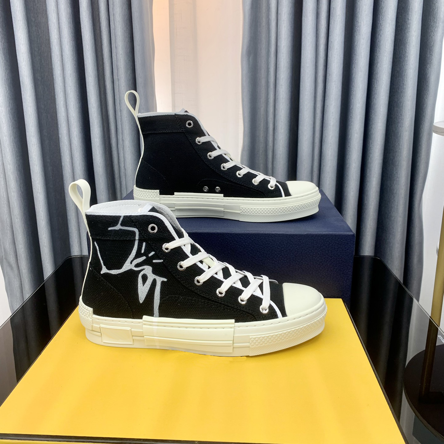 

2022 luxury Designer Shoes B23 High Low Top Oblique Fashion Technical Leather Platform Women Men Casual Trainer Eur 36-47, 23